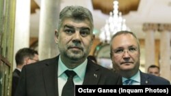 Nicolae Ciucă (PNL - foto dreapta) și Marcel Ciolacu (PSD - foto stânga) nu au ajuns la un acord în Coaliție privind procentul pentru majorarea pensiilor și noua schemă privind factura la energie.