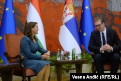 Predsednica Mađarske Katalin Novak i predsednik Srbije Aleksandar Vučić, Beograd, 9. septembar 2022.