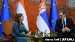 Predsednica Mađarske Katalin Novak i predsednik Srbije Aleksandar Vučić, Beograd, 9. septembar 2022.
