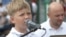 Eight-year-old Yuriy sings in Lviv to raise money for the army