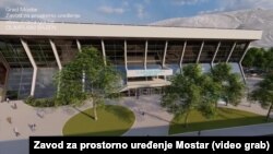 Olimpijski bazen, prema prezentaciji Zavoda za prostorno uređenje Grada Mostara iz 2021.