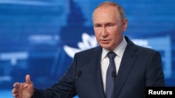 Vladimir Putin was speaking at the Eastern Economic Forum in Vladivostok on September 7. 