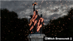 Brezunek digitally transformed a monument to the Soviet Army in Sofia.