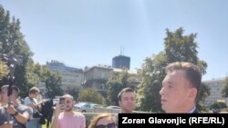 Горан Милетиќ на прес-конференцијата најавува дека Парадата сепак ќе се одржи. 8 септември 2022 година.