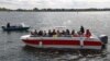 This boat looks like a tourist vessel, but it is packed with residents of Kherson wanting to cross the Dnieper River on September 8.