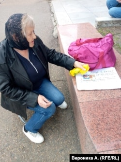 Ирина Днепровская на пикете