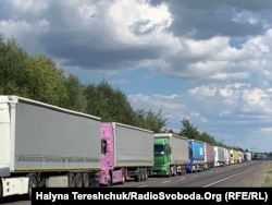 Черги вантажівок на польському кордону. Україна, 8 серпня 2022 року