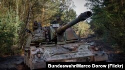 Panzerhaubitze 2000 Бундесвера на учениях в ФРГ. 5 мая 2021 года.