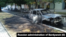 Artem Bardin was seriously injured and rushed to the hospital after his car exploded near the Berdyansk city administration’s building.