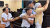 The scuffles broke out after a court verdict was announced in Shymkent on September 8. 