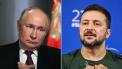 Russian President Vladimir Putin (left) and Ukrainian President Volodymyr Zelenskyy (composite file photo) 