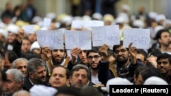 Митинг в поддержку аятоллы Хаменеи в Иране. Тегеран, 9 января 2018 года.