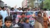 Residents of Khost protest against the terrorist attacks in Kabul and Nangarhar on May 12.