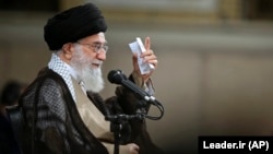 Iranian Supreme Leader Ayatollah Ali Khamenei addresses a meeting with lawmakers in Tehran on June 20.