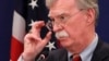 U.S. national-security adviser John Bolton speaks during a news briefing following his meetings with Georgian officials in Tbilisi on October 26.