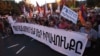 Armenia - Workers demonstrate against a controversial pension reform, Yerevan, 8May2014.