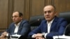 Armenia - Seyran Ohanian (right) and Artsvik Minasian, parliamentary leaders of the opposition Hayastan bloc, hold a news conference, Yerevan, October 29, 2021.