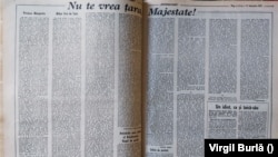 În ianuarie 1991, revista „România Mare” începea o campanie denigratoare împotriva familiei regale. Foto: Arhiva Biblioteca Centrală Universitară „Carol I”