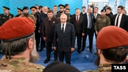 Владимир Путин в "Российском университете спецназа", август 2024 г. Иллюстративная фотография