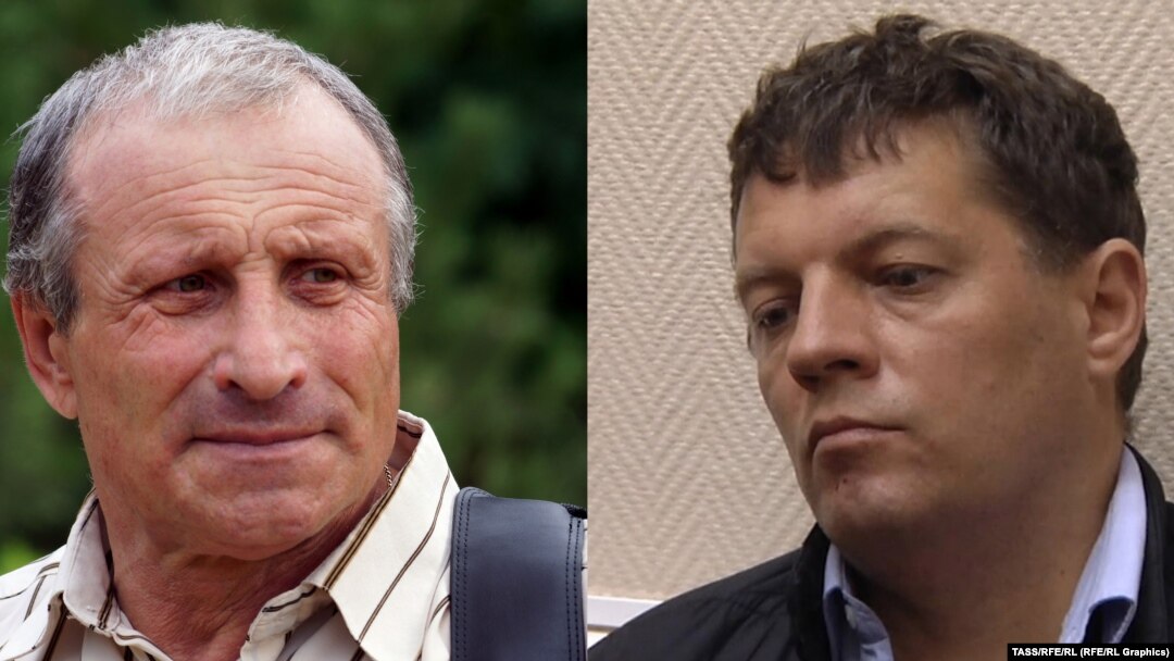 Ukrainian journalists Mykola Semena (left) and Roman Sushchenko (file phioto)