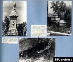 Гробът на съпругата на Шейнкин, където дъщеря му и зет му се опитват да скрият част от златото.