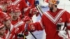 Сборная России по хоккею сыграла официальный матч в советской форме