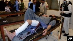 Victims of the bombing are treated in a hospital in Quetta.