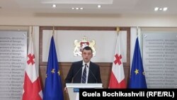 Վրաստանի վարչապետ Գեորգի Գախարիան հանդես է գալիս հայտարարությամբ, 14-ը ապրիլի, 2020թ.