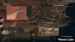 Пробки перед Керченским мостом, 24 июня 2026 года. Спутниковые снимки