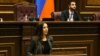 Armenia - Anna Grigorian, a Syunik-based deputy from the opposition Hayastan bloc, speaks at a session of the National Assembly, Yerevan, October 5, 2021.