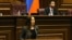 Armenia - Anna Grigorian, a Syunik-based deputy from the opposition Hayastan bloc, speaks at a session of the National Assembly, Yerevan, October 5, 2021.