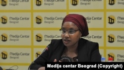 Alice Wairimu Nderitu, këshilltare speciale në OKB për parandalimin e gjenocidit. Beograd, 19 nëntor 2021. 