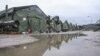 Lithuanian troops patrol at a base in Druskininkai near the border with Belarus. 