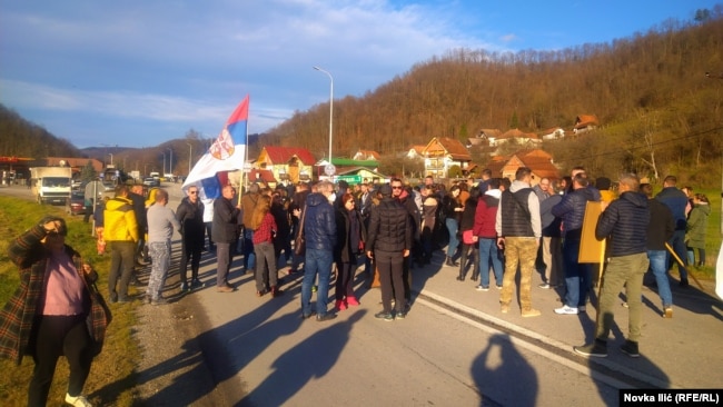 Blokada puta i u Požegi (27. novembar 2021.)