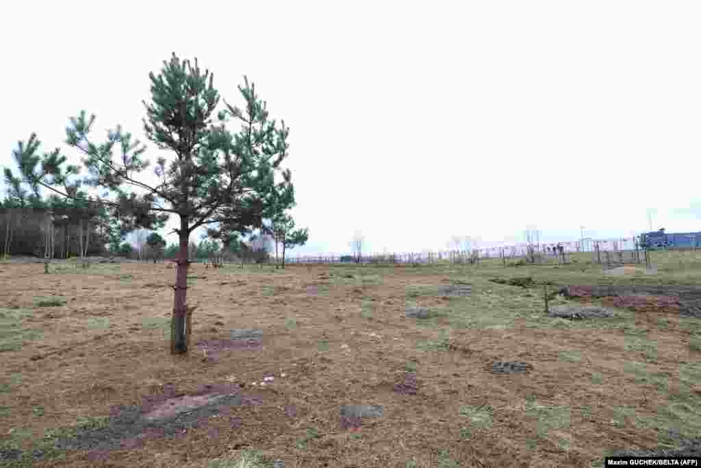 A view of the area near the Kuznica border crossing. &nbsp;