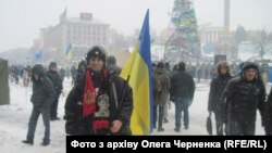 Олег Черненко на столичному Майдані, грудень 2013 року
