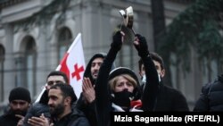 Протест во Тблиси на поддржувачите на поранешниот грузиски претседател Михаил Саакашвили кој во затвор штрајкува со глад, 19.11.2021