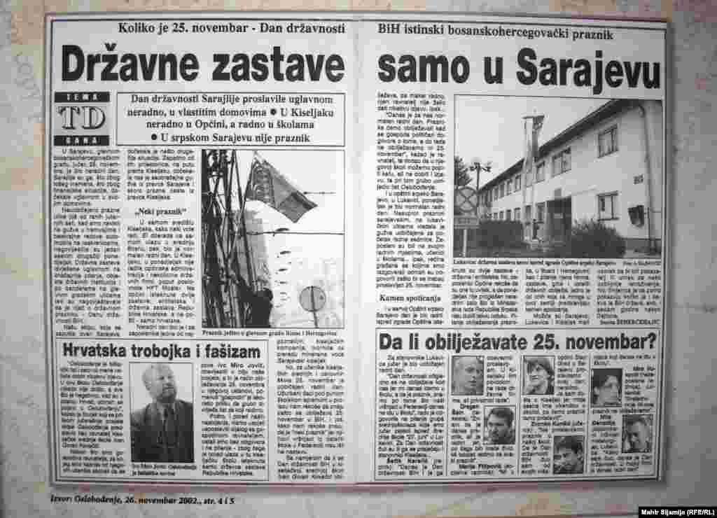 Zastave na Dan državnosti mogu se vidjeti samo u dijelovima BiH gdje su Bošnjaci većina.
