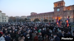 Митинг на площади Республики в Ереване, 23 ноября 2021 г.
