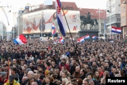 Prosvjed protiv COVID mjera u Zagrebu, Hrvatska, 20. studeni 2021.