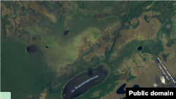 Обь-Енисейский канал, вид со спутника