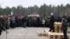Лукашэнка выступае перад мігрантамі каля лягістычнага цэтру ў Брузгах. 26 лістапада 2021