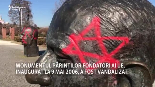 Monumentul părinților fondatori UE, vandalizat de neonaziști