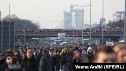 Protestna blokada u Beogradu. 4. decembar 2021.