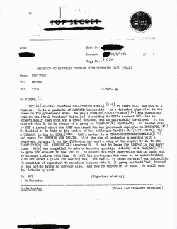 Перехваченное и расшифрованное донесение нью-йоркской резидентуры о встрече Курнакова с Холлом
