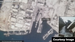 دید ماهواره‌ای از حوضچه خشک صنایع کشتی‌سازی ارتش در بندرعباس