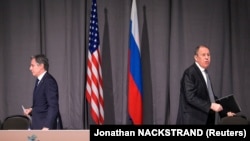 Госсекретарь США Энтони Блинкен и Сергей Лавров в Стокгольме, 2 декабря
