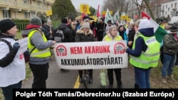 Mikepércs–Debrecen tiltakozó menet az akkumulátorgyár ellen 2023. január 28-án
