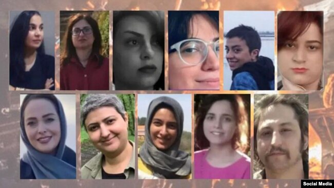 تصاویر ۱۱ تن از فعالان حقوق زنان و سیاسی بازداشت‌شده در گیلان
