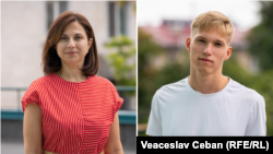 Gazda podcastului Laboratorul social Victoria Coroban și invitatul ei Marius Babuș. 